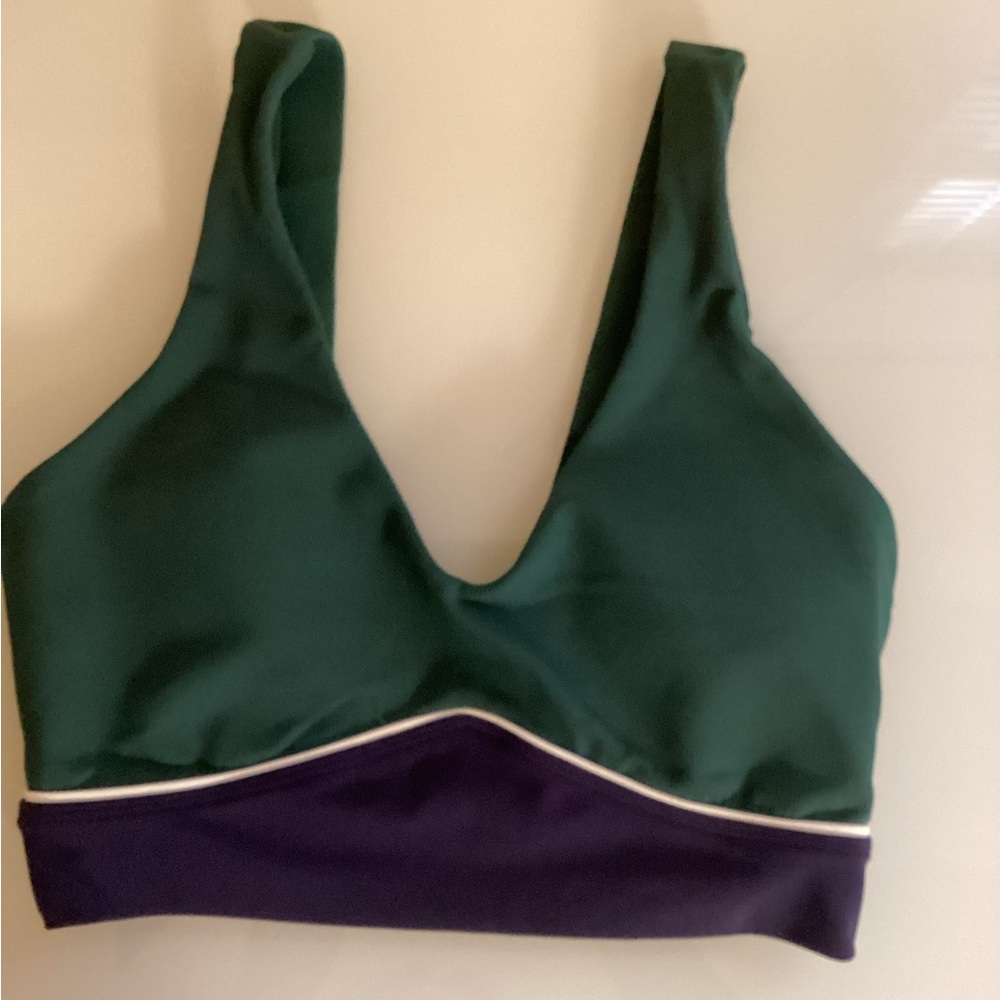 Wilo The Label Green and Blue Sports Bra